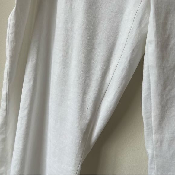 NWT Theory White Linen Treeca Pull On Pants - Picture 7 of 13